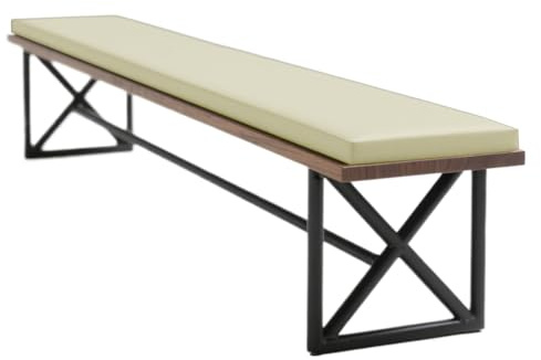 WLXFF Leder Bankauflage mit Reißverschluss, Waschbare Bierbankauflagen Gepolstert Auflage bankauflage Outdoor sitzauflagen gartenmöbel für Biertisch,No12,200X30X3CM