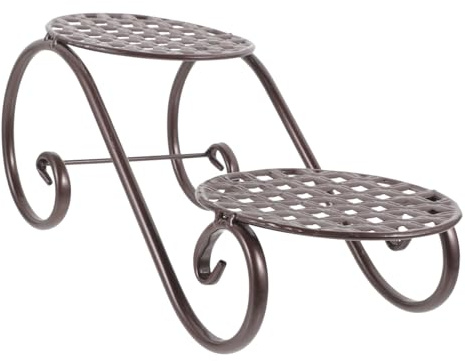 AKOOSY Soporte Macetero de Metal Multiusos para Interior y Balcón Estructura Estable y Diseño Sencillo para Múltiples Macetas