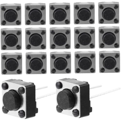 LIFKOME 100pcs Tactile Push Button Switch Momentary Two-pin Design for Pcb Breadboard DIY Electronic Projects Easy Installation Replacement