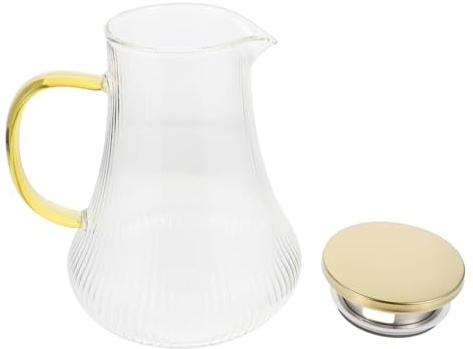 Toyvian 1pezzi Bottiglia Acqua Vetro Capacità Grande Bottiglia Acqua Fredda Vetro Bollitore Resistente Calore Bollitore Tè Profumato Succhi Frutta