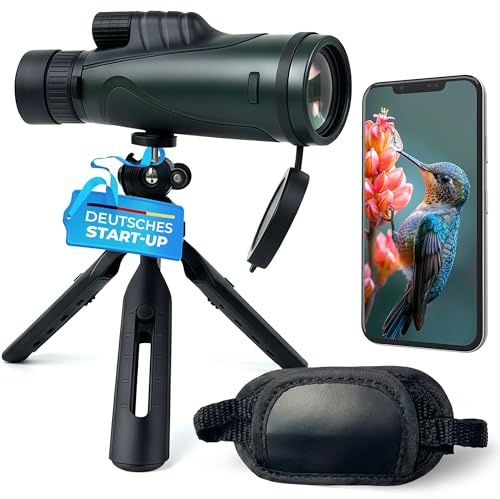 AlpinSpirit Zoom Monokular 10-30x50 mit Stativ & Handschlaufe [IPX4,FMC & BAK4],geeignet für Erwachsene,HD Weitsicht Fernrohr,Monocular, wasserabweisend,für Jagd,Wandern,mit Tasche