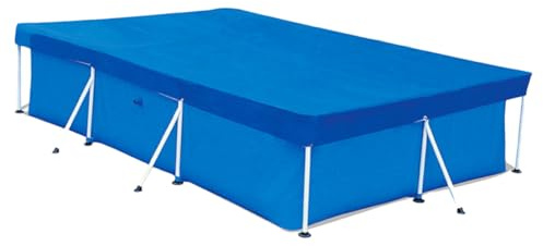 SHINEOFI Funda para Piscina y Antipolvo Azul Cubierta de Lluvia y Colchoneta Antideslizante para Piscinas Inflables y Desmontables