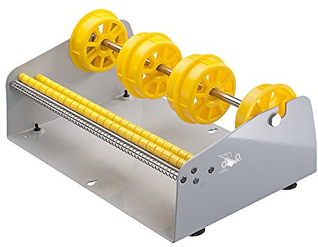 TE-Office Acero Dispensador Etiquetas Portarrollos Etiquetas Adhesivas Dispositivo de Mesa Aparato de Pared Manual Diversos Rollenbreite Gris - 315mm