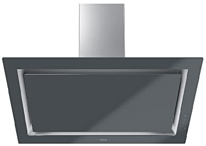Teka DLV 98660 TOS - Campana Extractora Vertical de 90 cm, Urban Colors Edition, Función FreshAir, Campana Decorativa, Aspiración Perimetral Contour, Apertura del Panel Frontal, Color Stone Grey