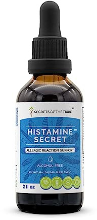Secrets of the Tribe Histamine Secret Alcohol-Free Extract, High-Potency Herbal Drops, Tincture Made from Galangal, Licorice, Stinging Nettle, Watercress, Moringa, Stinging Nettle, Thyme 2 oz