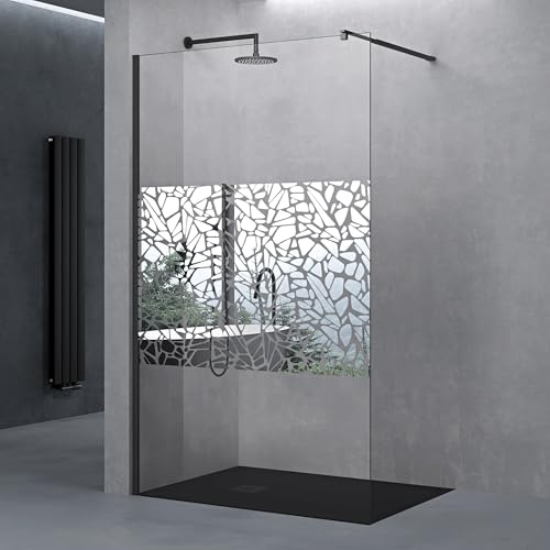 doporro Paroi de Douche à l'Italienne Blocs de Glace 80cm Verre 10mm