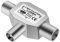Digital Signal Antenna Splitter, TV Aerial Coax Splitter 2 Way 1 Male to 2 Female Adapter Connector Joiner Aerial Splitter Tv Splitte Compatible with Cable TV Antenna Shielded Metal Housing