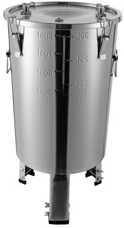 Contenitore per la fermentazione artigianale da 32 l, con bobina di raffreddamento, pratico tubo di fermentazione, adatto per la fermentazione di birra, vino e latte locali