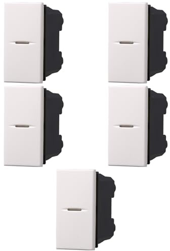 5x Deviatore assiale 16A, Moduli Bianchi, Compatibile Con BTicino Axolute, frutti, interruttori, pulsanti, deviatori, dimmer, sensori, PIR, buzzer, Per Placche originali e compatibili