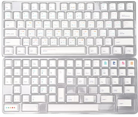 Mtlavishness 136 tangenter PBT tangentkåpe-set för DIY mekaniskt tangentbord med avancerad femsidig sublimeringsteknik bra hållbarhet bekväm (AI)