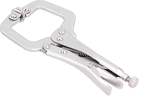 C - Alicates de bloqueo de abrazadera de 7 pulgadas | 45 # Abrazadera de acero sólido para carpintería/soldadura/bricolaje | Mango ergonómico antideslizante | Apertura grande de 35 mm
