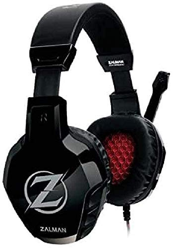 Zalman ZM-HPS300 Komfortabel PC Gaming Kopfhörer mit Kabel und Mikrofon, Schwarz