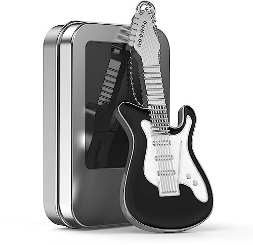 Pen Drive 32GB Memoria USB Negro Divertida Pendrive Guitarras del Metal Flash Drive 32 GB Flash Drive Portátil Almacenamiento de Datos Llave USB Bueno Regalo de Cumpleaños con Caja by FEBNISCTE