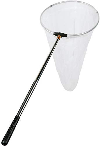 RESTCLOUD Insect and Butterfly Net with 12 Ring, 24 Net Depth, Handle Extends to 59 Inches for Adults and Kids (12 Ring, 59 Handle)