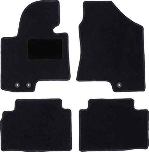 Wielganizator Automatte – Passend für Hyundai ix35 SUV 2009-2015 – Velours – Autozubehör - Auto Fußmatten – Fußmatte Auto – 4-teilig - schwarz