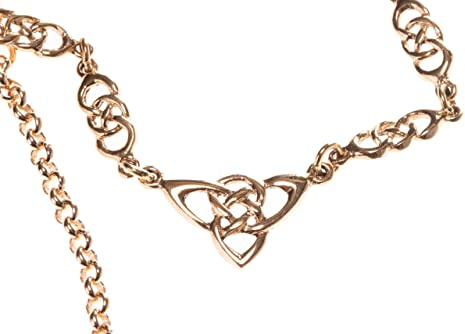 Windalf Irisches Celtic Collier TRINY 45 cm Keltische Knoten & die Dreiheit Halskette Britischer Halsschmuck Bronze