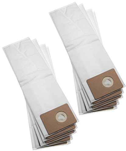 vhbw 10x Staubbeutel kompatibel mit Nilfisk VU500 | GU 455 Dual Staubsauger - 44,1cm x 12,8cm Weiß