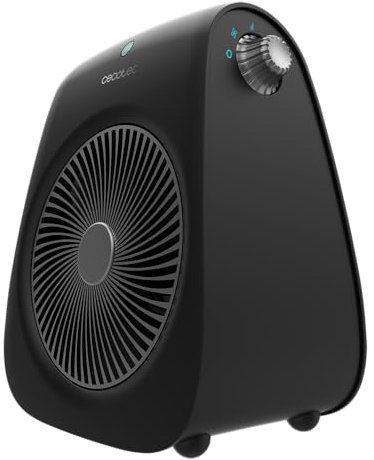 Cecotec Riscaldatore Elettrico Readywarm Force. Termoventilatore Nero da 2000W, Termostato Regolabile, 2 Livelli di Potenza e 3 Modalità di Funzionamento, Area di Copertura Fino a 20 M2