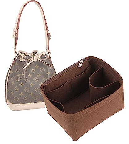 Lckaey Y059coffee-Kaffeebeutel für LV Noe BB Petit Noe NM Aufbewahrungstasche Organizer mit Reißverschlusstasche Y059coffee-Small