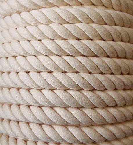 2 m Baumwollkordel 10 mm beige