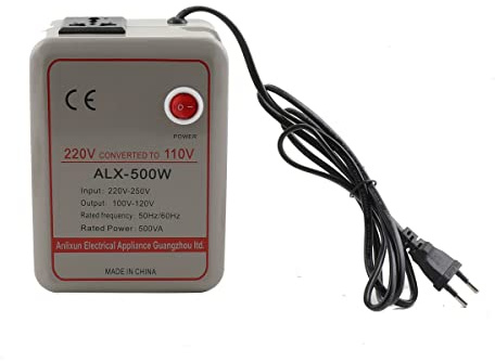 NICCOO Adattatore Trasformatore Step-Up e Down (100V/120V a 220V/250V), Convertitore di Tensione 220V a 110V, Design Simplex Montaggio A Parete