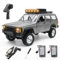 fisca RC Crawler, 1/12 2.4GHz 4WD Off-Road RC-Kletterauto, All Terrain Hobby Klasse RC LKW mit Offenen Türen & LED Licht, Geschenk für Kinder & Erwachsene (Silver)