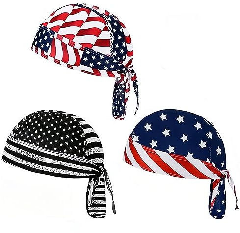 DANLCUPL 3 piezas de trapos de rocío con calavera de trapo de rocío, gorro pirata, envoltura para la cabeza, bandana, forro de casco para hombres, ciclismo, motocicleta