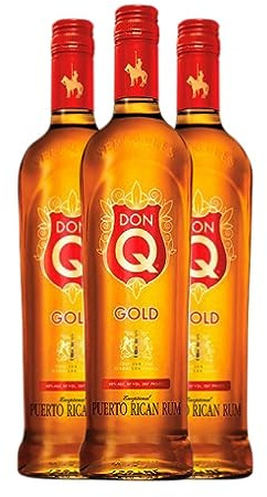 Ron Serrallés Don Q Gold Botella Misil 1 L (Caja de 3 Botella Misil de 1 L)