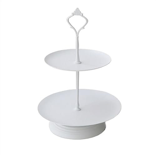 Kuchenständer ServierStänder 1/2/3 Schicht Party Hochzeit Dekoration Dessert Tisch Große Kapazität Cupcake Rack Brot Kuchen Display Rack Tortenständer (Color : White, Size : M)