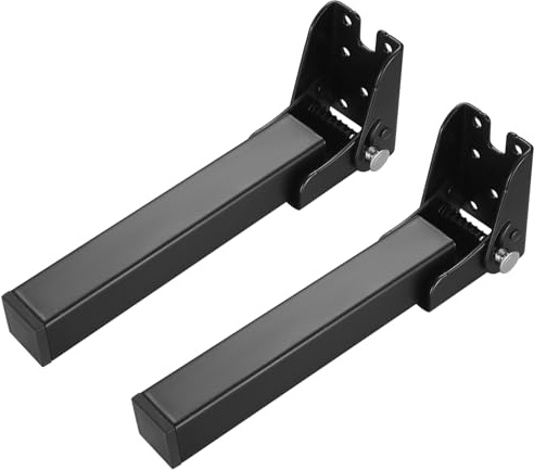 2 Pz Piedini Mobili Gambe Tavolo Gambe a Scomparsa Neri in Metallo,Gambe Mobili Pieghevoli,Piedini Divano,Piedini Letto Pieghevole Armadio Piesse per Mobili Divano Tavolo Armadio Gambe Piedi 20CM