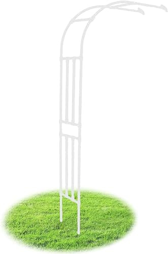 Arco para rosas medianas – Arco de jardín Arcada para plantas trepadoras 60/90/120/150/180/16/220/240/250/270/300 cm Arcos de metal (tamaño: 90 x 240 cm / W3 x H7,9 FT)