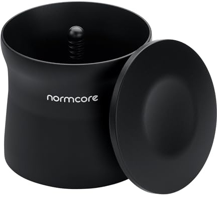 Normcore - Taza dosificadora magnética de 54 mm para espresso y molinillo de café, herramientas para portafiltros Breville Sage de aluminio anodizado negro mate