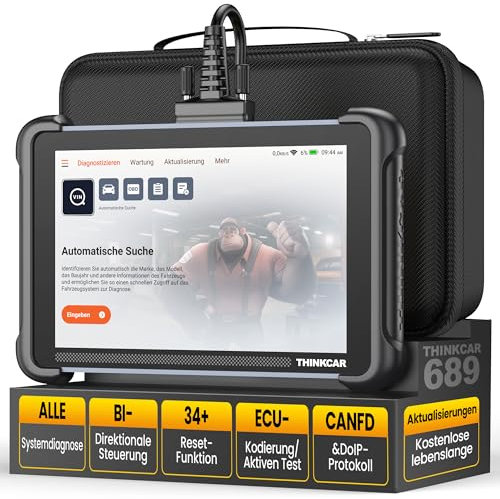 Auto Diagnosegerät, ThinkScan TK689 OBD2 Diagnosegerät Mit 34 Servicefunktionen + Volle Systemdiagnose, Auslesegerät Auto Für Aktives Testen/ECU-Codierung