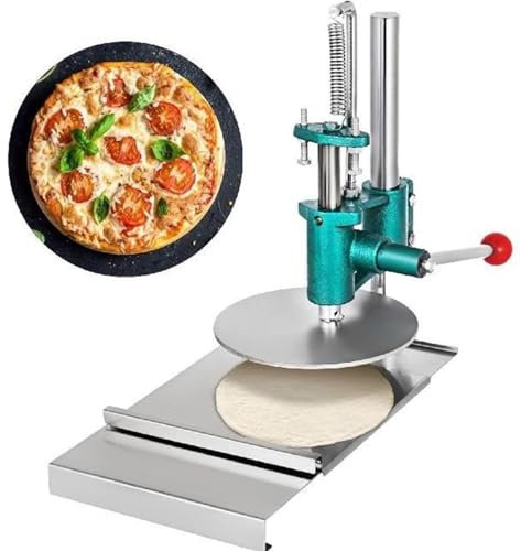 URJWAN Teigrolle, Teigausrollmaschine, Nudelmaschine, Pizzateigpresse, Elektrische GebäCkmaschine, Manuelle Edelstahlpresse FüR Pizzateig, Pizzateigpresse FüR Den Haushalt,12cm