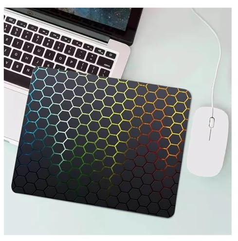 Pengchang Anime Hexagonal Honeycomb Mauspad Gaming Zubehör Gabinete PC Gamer Computer Tastatur Schreibtisch Matte Gummi Laptop Kleines Mousepad(A-13,40x50cm)