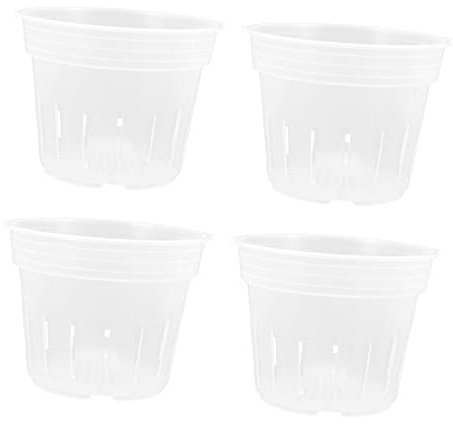 Happyyami 4stücke Transparente Orchideentöpfe Kunststoff Mit Abflusslöchern Atmungsaktive Pflanzgefäße Für Und Außenbereich Für Orchideen Sukkulenten Und Pflanzenpflege