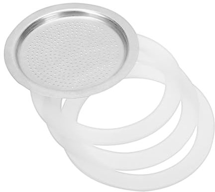 CATIEBYE 1set Guarnizioni Silicone Per Caffettiera Espresso Compatibile Con Tazze Inclusi Anelli Di Ricambio e Filtro Facile Installazione Resistente e Riutilizzabile