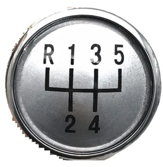 Pomos para Palanca para VW para Golf 4 para Jetta MK3 MK4 para GTI MK4 para Bora Pomo De Cambio De Marchas Emblema Tapa De La Cubierta Palanca De Velocidad De Coche(Silver 5 Speed)