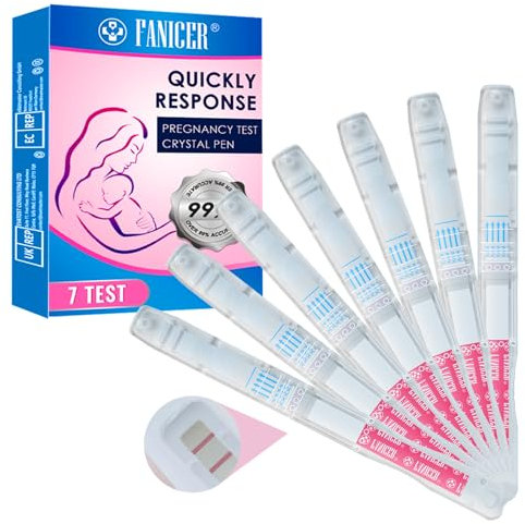 7 Pezzi Test di gravidanza Rilevazione Precoce,Testdi gravidanzaprecoce,Test di gravidanza ultrasensibili,PregnancyTest,AffidabileTest GravidanzaPrecoce,Rilevazione Rapida,Facile e comodo da usare