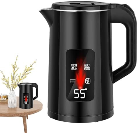 Hervidor eléctrico de acero inoxidable - caldera de agua caliente de 3 litros para cocina y hogar | Baca de calentamiento de calefacción rápida para té, café, cocina, oficina, uso de dormitorios, perf