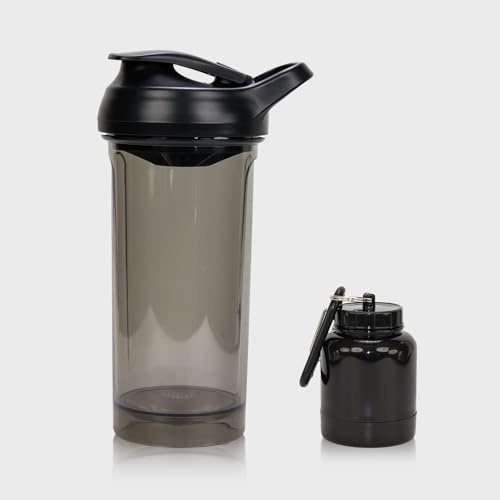 CREAWELLAY Protein Shaker Bottle 28oz, Leak Proof Protein Shaker Cup for Gym, Portable Gym Fitness Water Bottle for Pre Workout Protein Mixes(1 pack, Black)