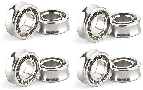 Nihcora 8Piece Steel R188 KK Bearing Speed Responsive High Carbon Steel Bearings R188 U Groove Replacement Parts for Yoyos Models