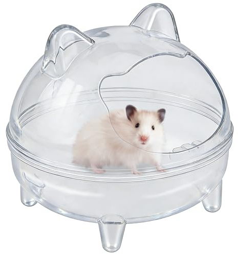 JSMTKJ Bagno di Sabbia per Criceti, Criceto Bagno Trasparente, Gabbia per Criceti Sabbia, Bagno per Criceti Vasca, Contenitore per Bagno di Sabbia per La Pulizia degli Animali Domestici