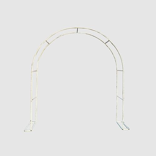 Arche de jardin en métal en fer, treillage extérieur pour vignes et légumes, pergola décorative pour jardin et pelouse, blanc, 140 x 230 x 40 cm – Parfait pour les jardins et les événements