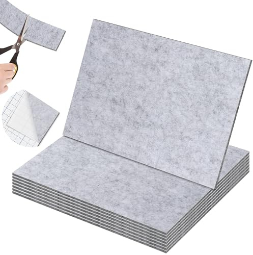 Ipow Felt Furniture Pads, 16x20cm 5mm Thick Self-Adhesive, 8 PCS Heavy Duty Hard Floor Protectors, Cut to Size for Furniture Legs, Scratch-Free Protection for Wood, Tile, Laminate & Vinyl Floors