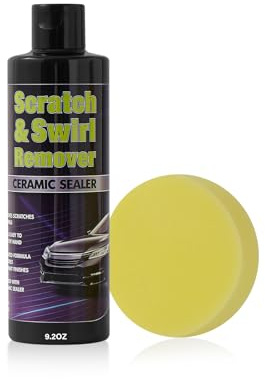 PIMAG Upgraded Car Scratch Remover Kit, Scratch Remover for Vehicles ＆ Cars, Car Paint Scratch Repair, Polishing ＆ Rubbing Compound Paint Restorer with Applicator Pad, add Gloss ＆ Shine 9.2OZ