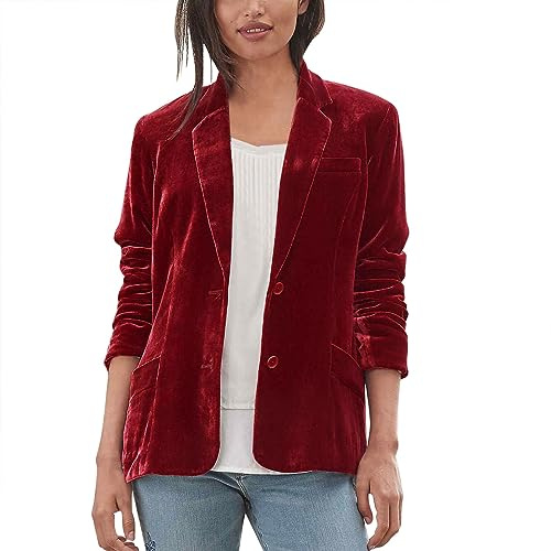 Blazer damjacka, elegant sammetsblazer, lång business, arbete, kontor, kavajjacka | Kostymjacka enfärgad sportig kontorsjacka knapp sweatblazer regular fit damblazer revers kofta ledig kofta
