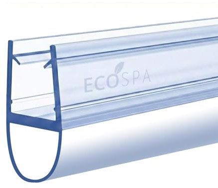 ECOSPA Shower Door Seal Strip for 4-6mm Glass Screens or Door - Seals up to 9mm Gap - Perfect Shower Screen Seal Replacement with 90cm Adjustable Length (Straight)