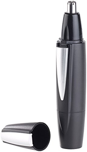 PEARL Nasenhaarschneider: Nasen- & Ohrenhaar-Trimmer mit LED-Spot und Schutzkappe, IPX4 (Nasenhaarrasierer, Nasenhaarentferner, NAS)