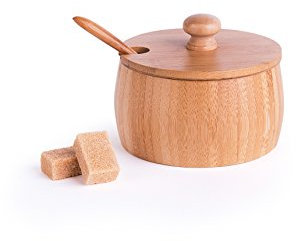 Excelsa Eco Living Formaggera/Zuccheriera con Cucchiaio, bambù, Marrone, capacità: ml.225